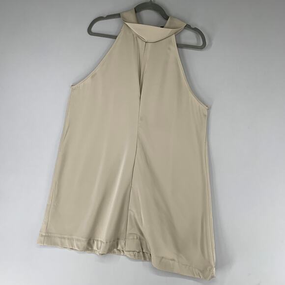 Banana Republic Women Dress XL Beige Sleeveless Keyhole Holiday - Picture 2 of 8